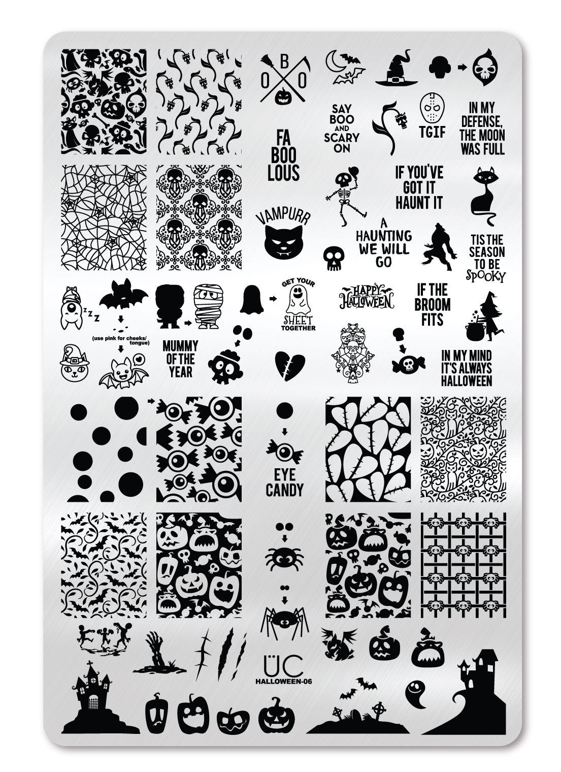 Halloween 6 - Uber Chic Stamping Plate Main image