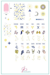 What’s your sign? Zodiac (CjSZ-01) - Clear Jelly Stamping Plate