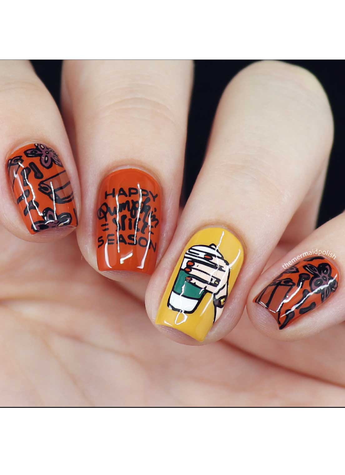 Hello Fall & Pumpkin Spice 2- Uber Chic Mini Stamping Plate Secondary image