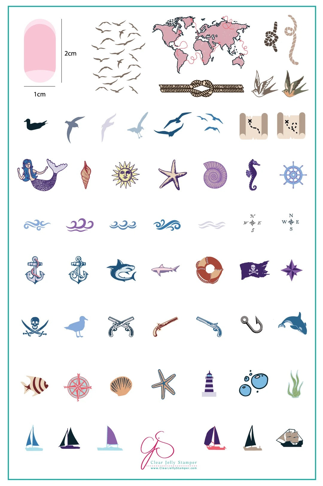 Treasures of the Sea (CjSLC-11) - Clear Jelly Stamping Plate Main image