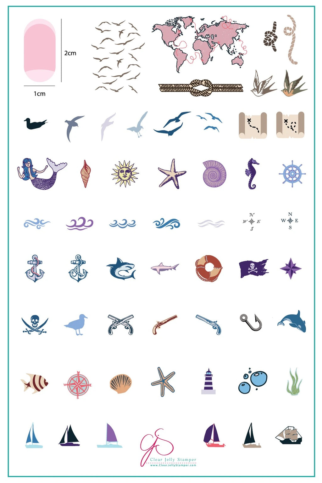Treasures of the Sea (CjSLC-11) - Clear Jelly Stamping Plate