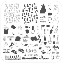 But First, NAILS (CjS-192)  - Medium Clear Jelly Stamping Plate