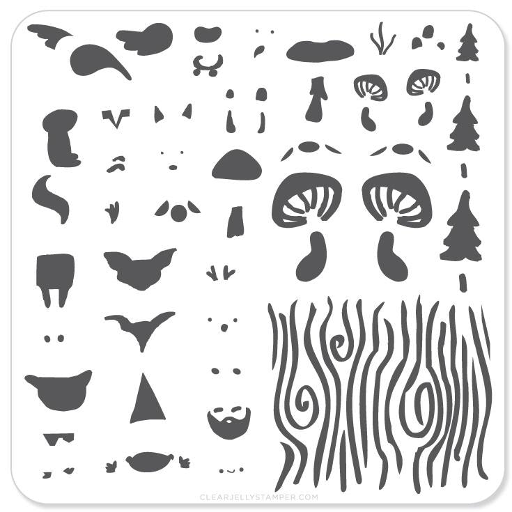 In The Woods (CjS-12) - CJS Small Stamping Plate Main image