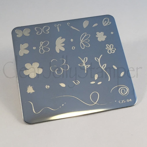 Infinite Flower (CjS-04) - CJS Small Stamping Plate