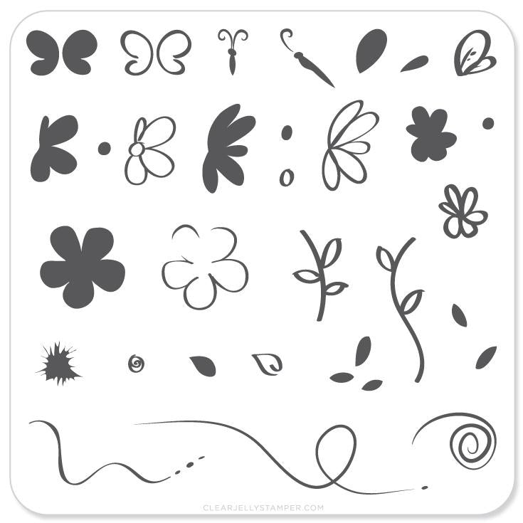 Infinite Flower (CjS-04) - CJS Small Stamping Plate