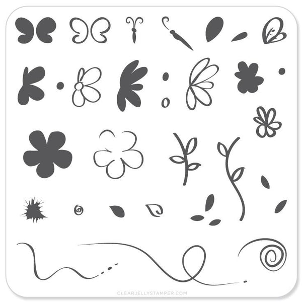 Infinite Flower (CjS-04) - CJS Small Stamping Plate