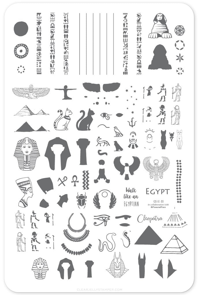 Jewels of Egypt (CjS LC-33) - Clear Jelly Stamping Plate Main image