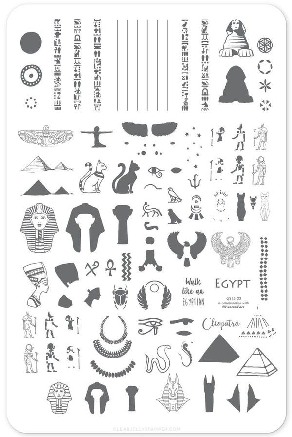 Jewels of Egypt (CjS LC-33) - Clear Jelly Stamping Plate