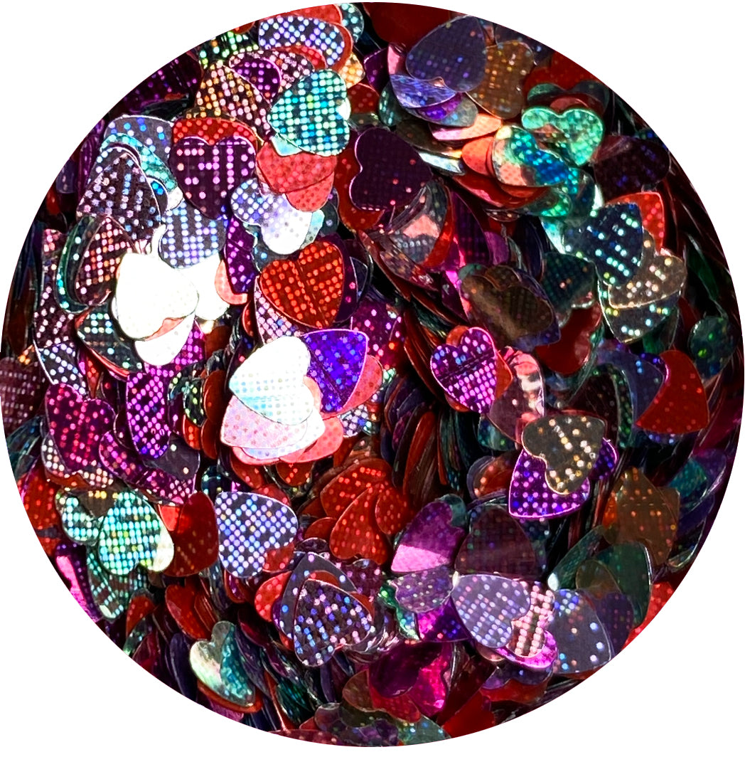 Lazer Hearts Glitter Main image