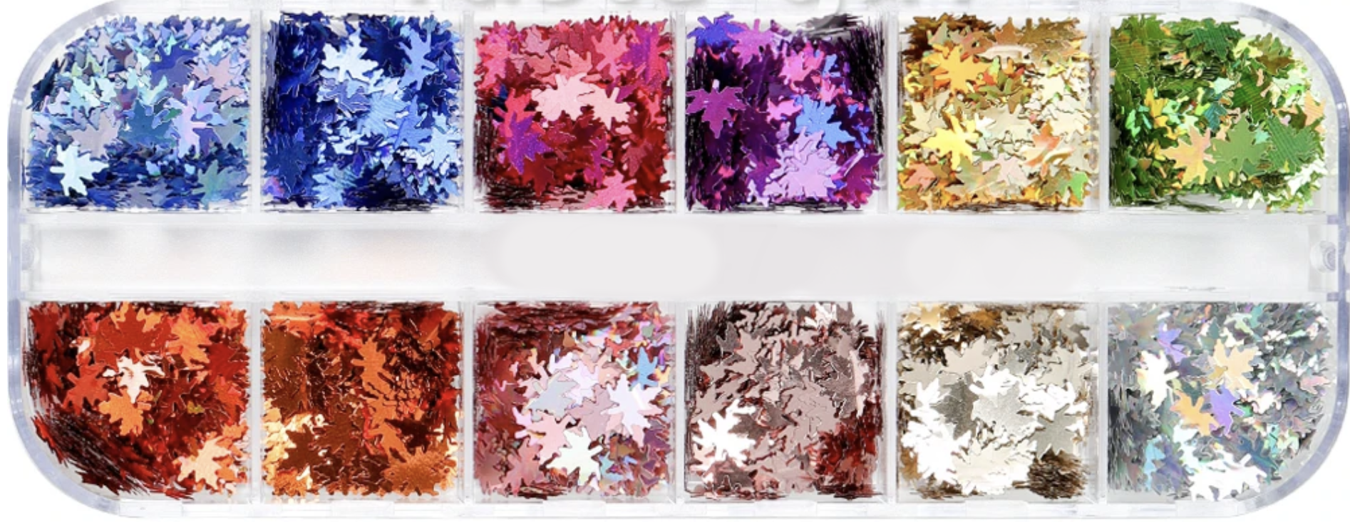 Glitter Kit Sets with 12 Different Gitters - Leaves