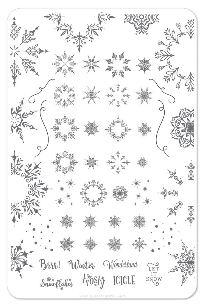Let it Snow (CjSC-18) - Clear Jelly Stamping Plate Main image