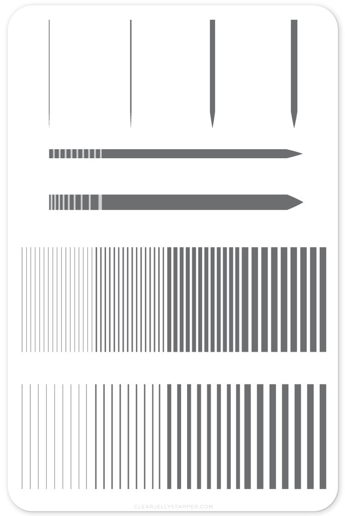 Lines (CjS-52) - Clear Jelly Stamping Plate