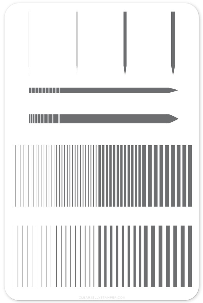 Lines (CjS-52) - Clear Jelly Stamping Plate Secondary image