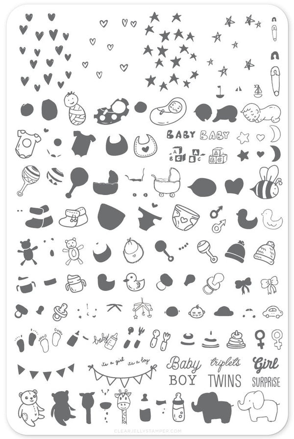 Little Blessings (CjSLC-29) - Clear Jelly Stamping Plate