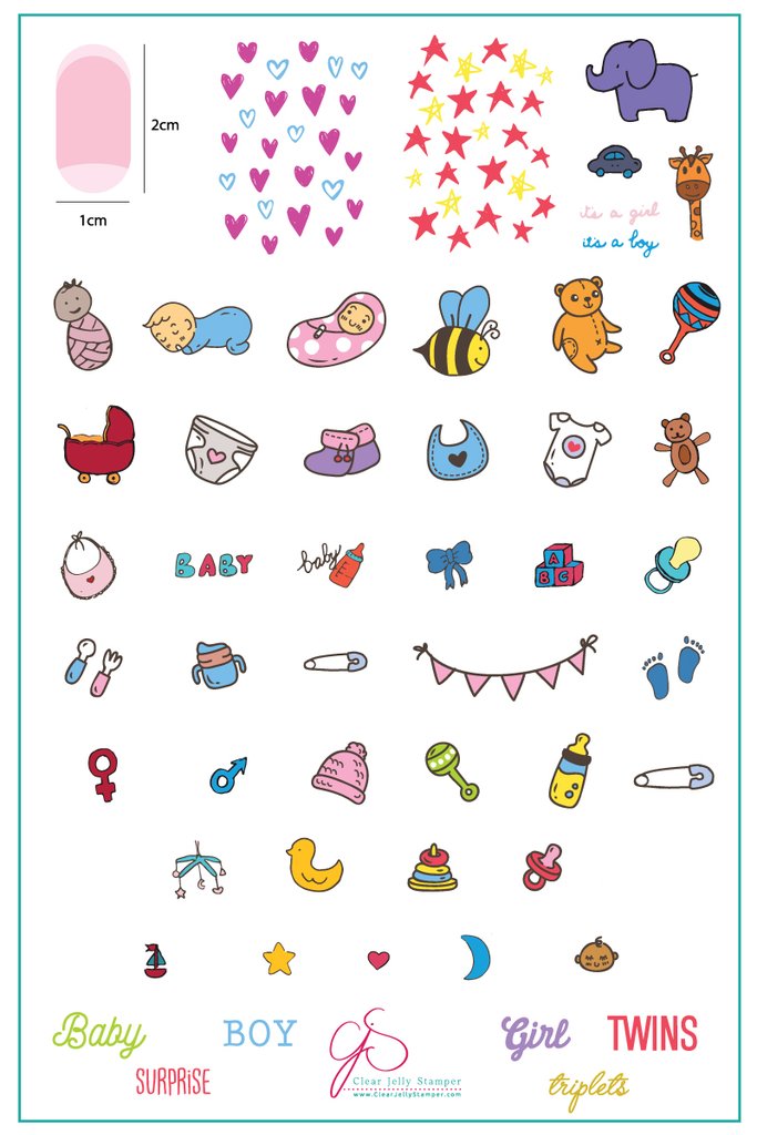 Little Blessings (CjSLC-29) - Clear Jelly Stamping Plate Main image