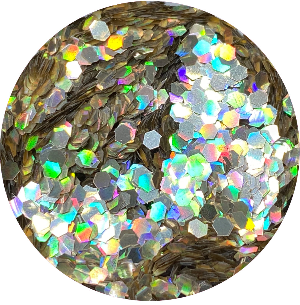 Holo Light Gold Hex Confetti Glitter Main image