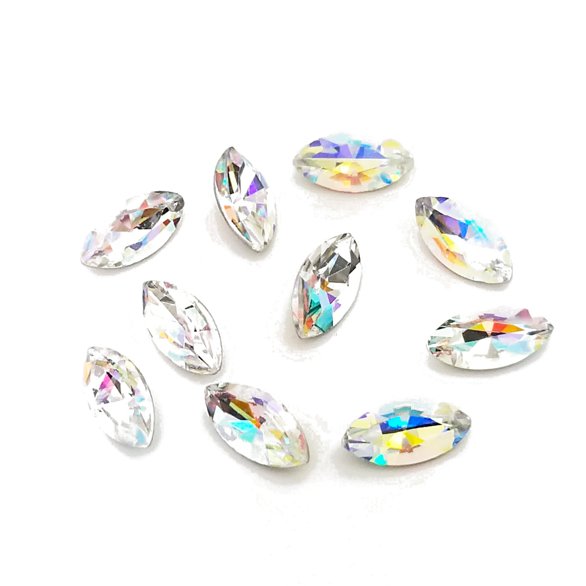 Genuine Crystal Rhinestones -  Marquis Clear  4x8mm Main image