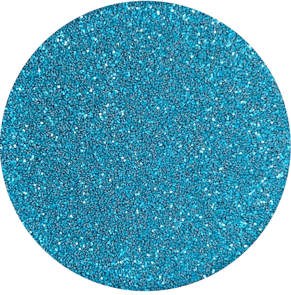 Matte Lite Blue Patent Leather Glitter