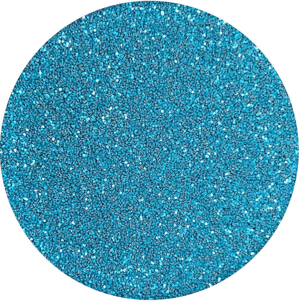 Matte Lite Blue Patent Leather Glitter