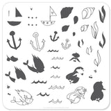 Mermaid Doodle 1 (CjS-24) - CJS Small Stamping Plate
