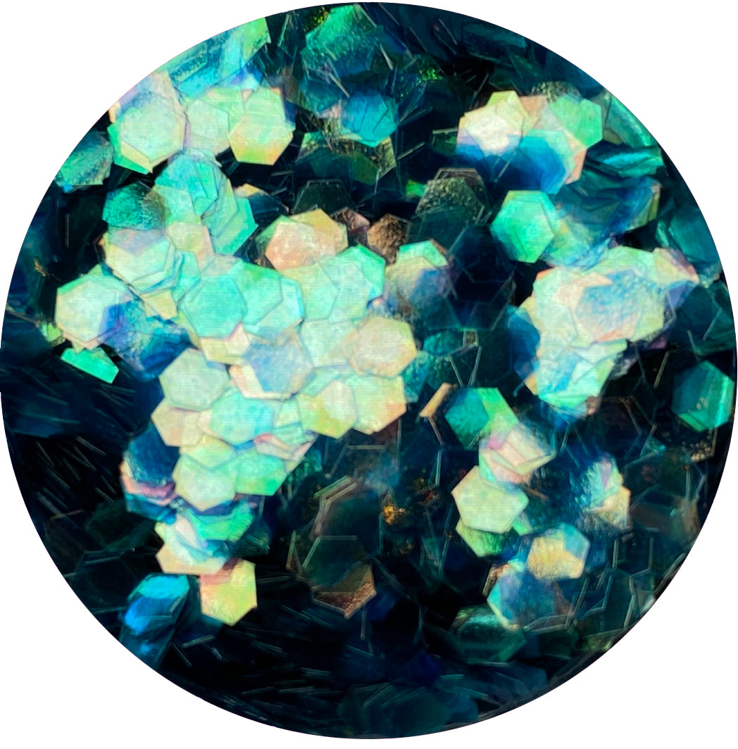 Mermaid Teal Confetti Glitter Main image