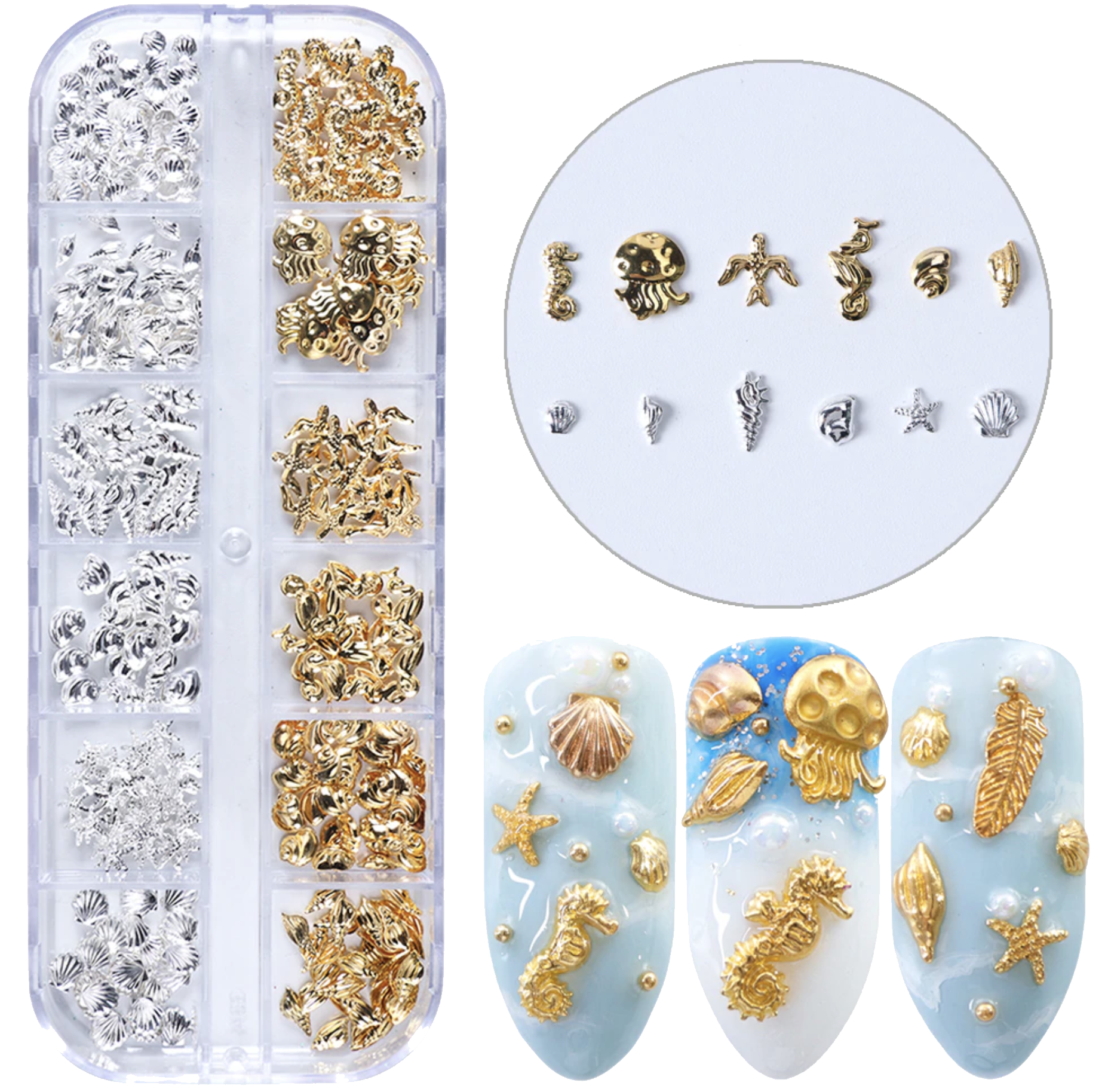 Beach Metal Embellishment case of 12 designs Secondary image
