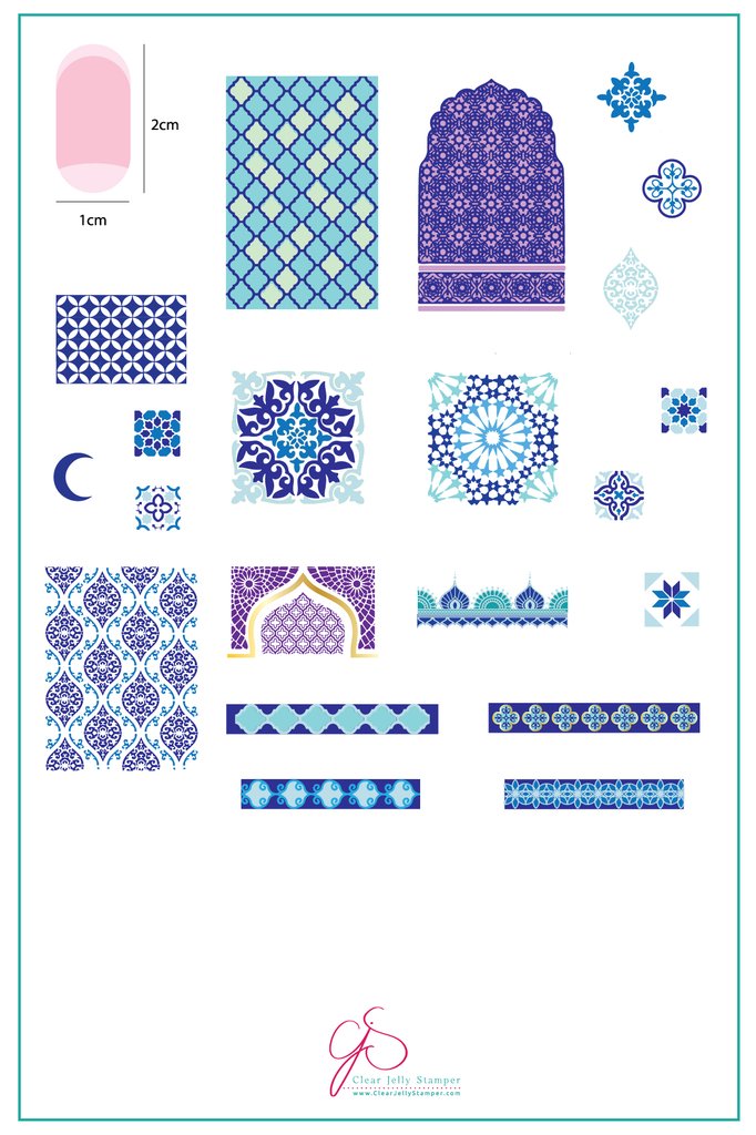 Moorish Motifs (Morocco and Spain) (CjS LC-26) - Clear Jelly Stamping Plate Secondary image