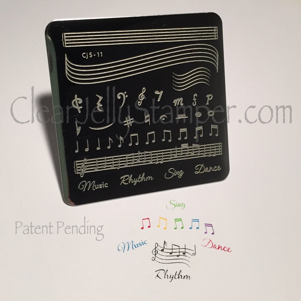 Music and Notes (CjS-11) - CJS Small Stamping Plate Secondary image