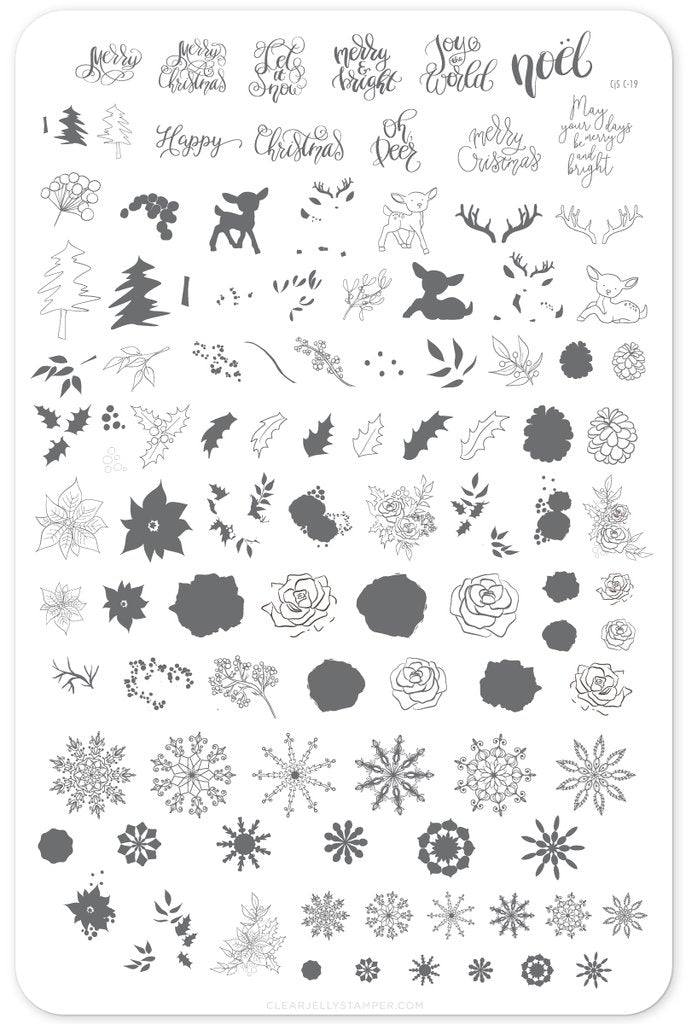Merry Christmas My Deer (CjS C-19) - Clear Jelly Stamping Plate Main image