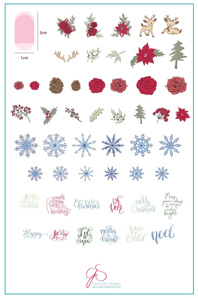 Merry Christmas My Deer (CjS C-19) - Clear Jelly Stamping Plate