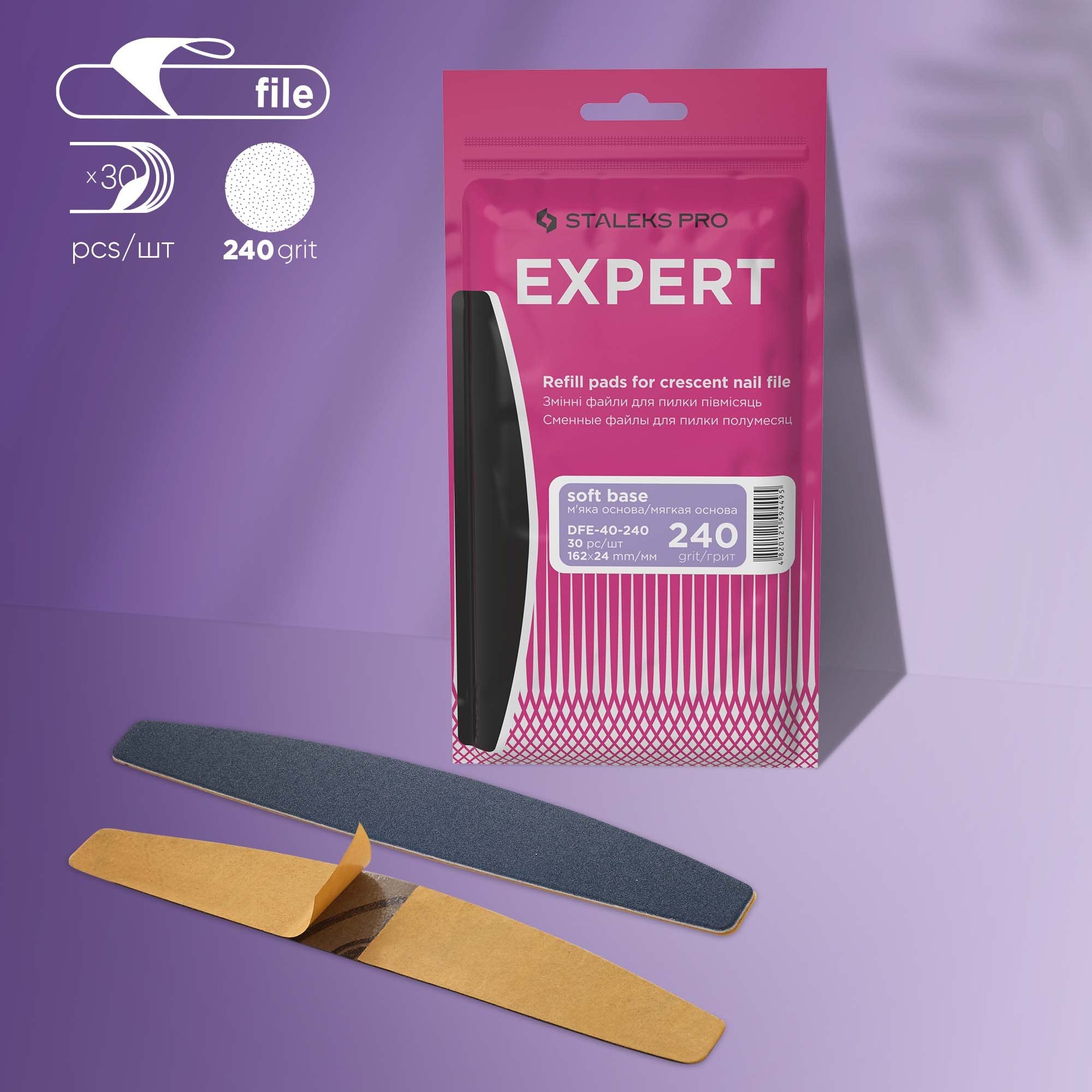 Standard Nail File Half Moon / Crescent Refills - Fits Expert 40 Metal File - 30 pieces Secondary image