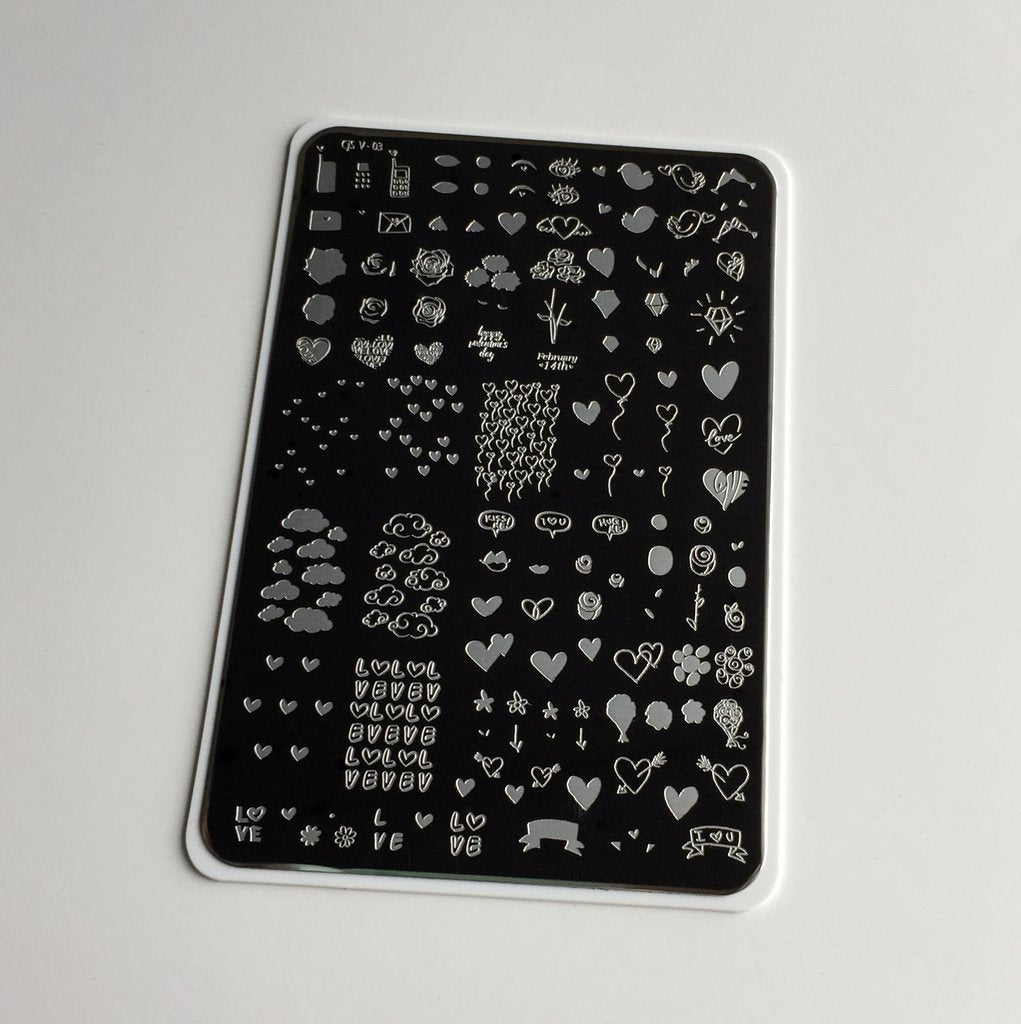 Never Ending LoVe  (CjS V-03)  - Clear Jelly Stamping Plate Secondary image