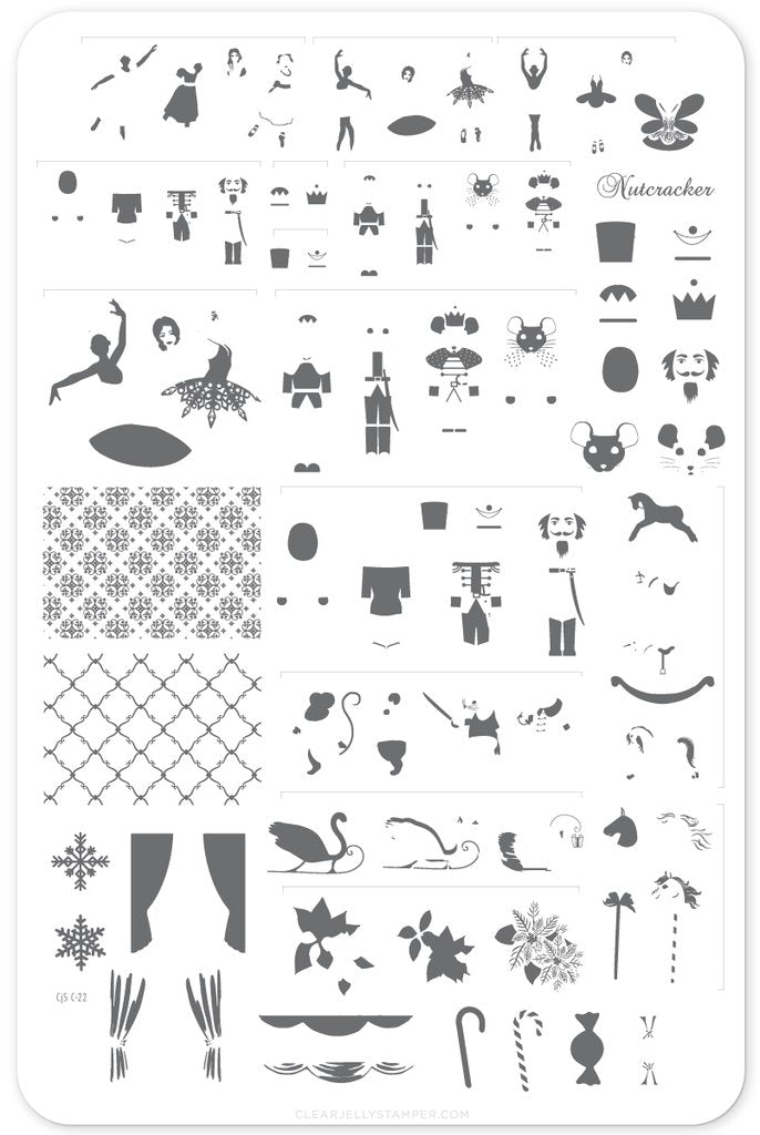 Nutcracker (CjS C-22) - Clear Jelly Stamping Plate