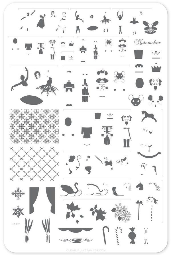 Nutcracker (CjS C-22) - Clear Jelly Stamping Plate