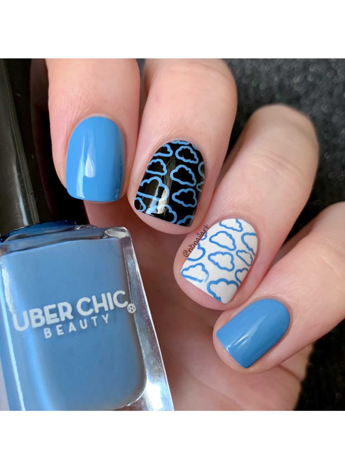 Party Cloudy with a Touch of Glam - Stamping Polish - Uber Chic 12ml Secondary image