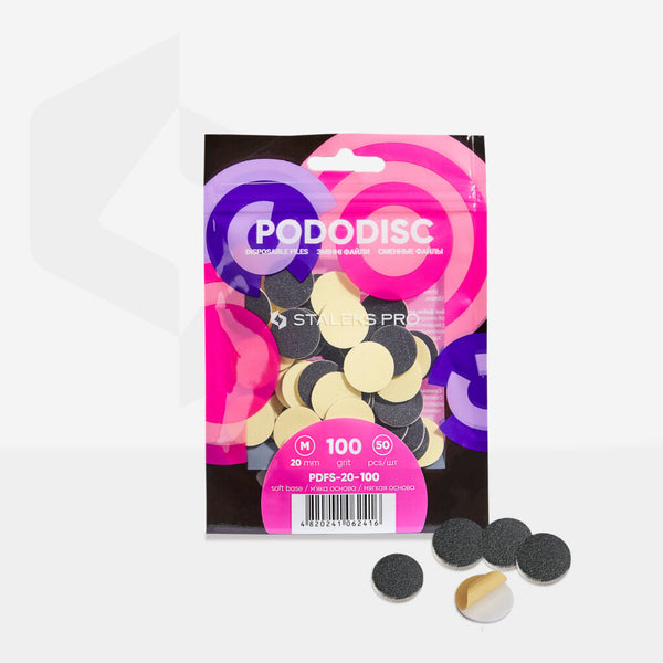 Staleks podo Medium 20mm Silicone Carbide PADDED Refills - 50 pack