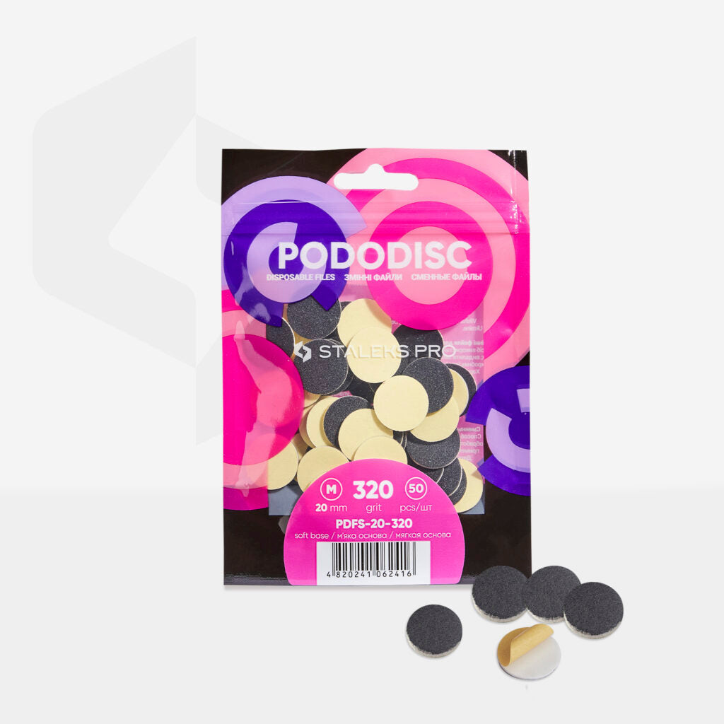 Staleks podo Medium 20mm Silicone Carbide PADDED Refills - 50 pack