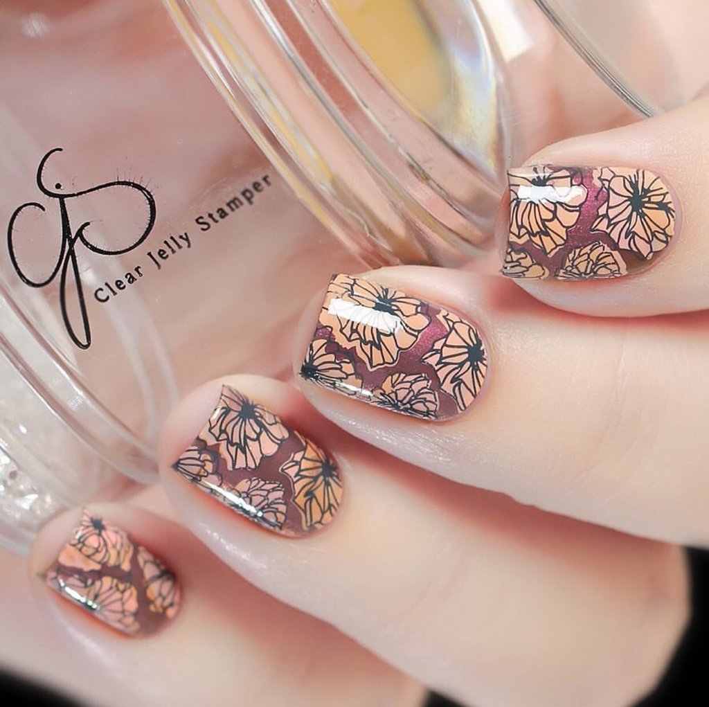 Peacocks Garden (CjS-37) - Clear Jelly Stamping Plate