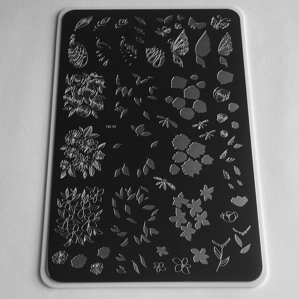 Peacocks Garden (CjS-37) - Clear Jelly Stamping Plate