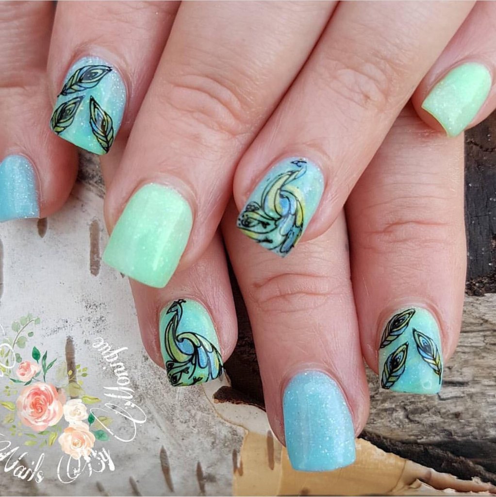 Peacocks Garden (CjS-37) - Clear Jelly Stamping Plate
