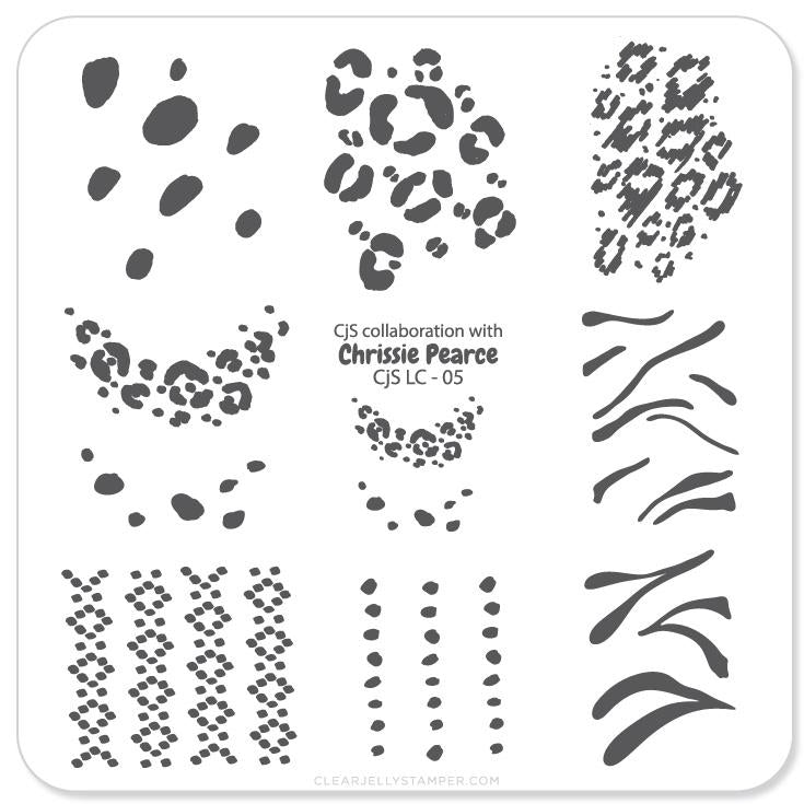Perfect Prints by Chrissie Pearce (CjSLC-05)  - CJS Small Stamping Plate Main image