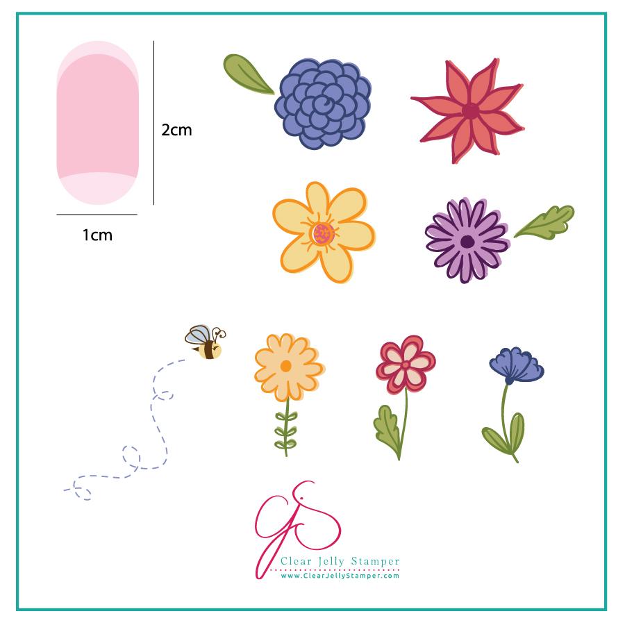 Petals on Point (CjS-65) - CJS Small Stamping Plate Main image