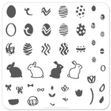 Peter Cottontails Easter Eggs  (CjSH-02) - CJS Small Stamping Plate
