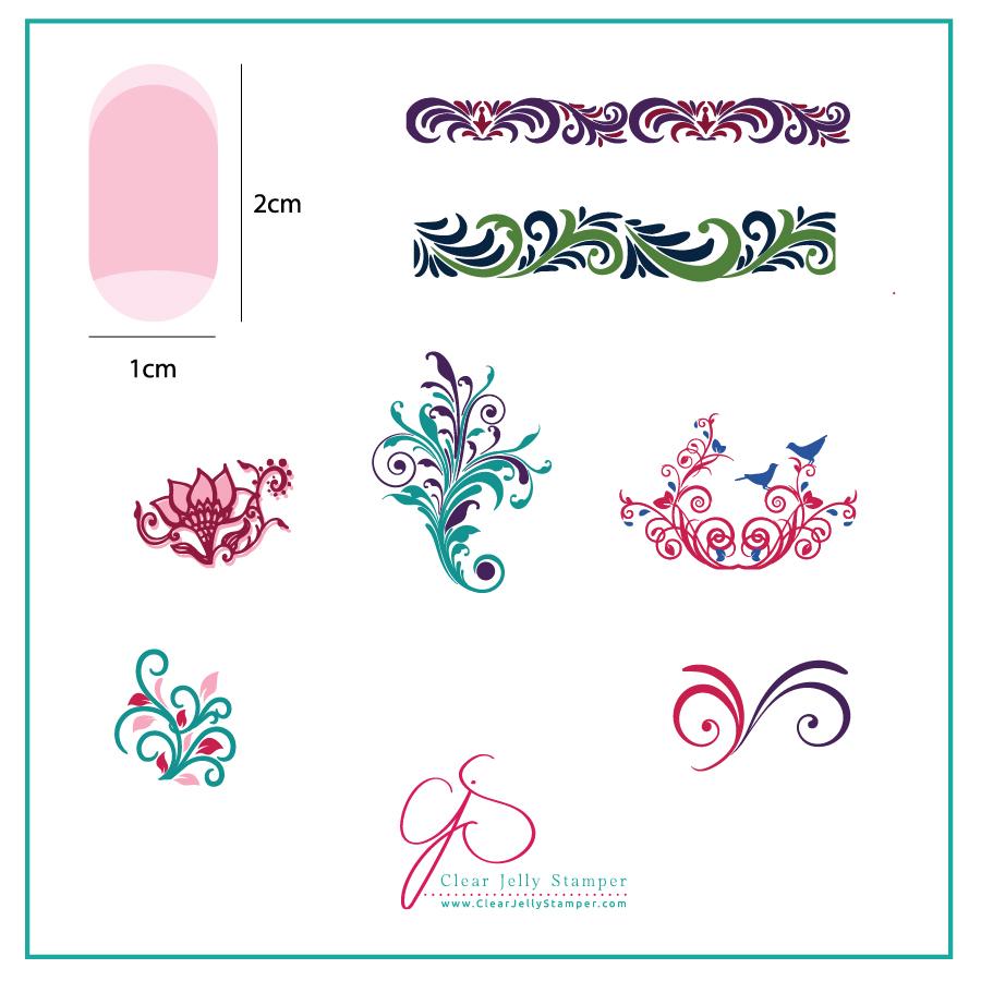 Petit Swirls (CjS-49) - CJS Small Stamping Plate Secondary image