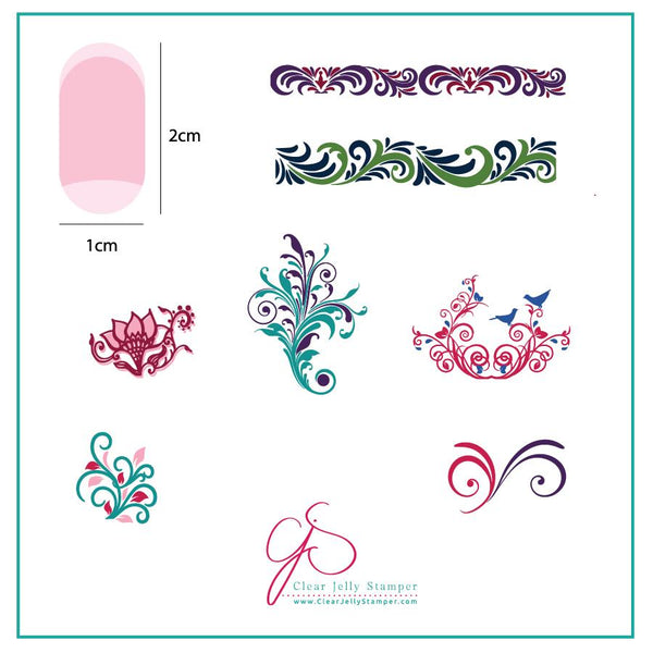 Petit Swirls (CjS-49) - CJS Small Stamping Plate