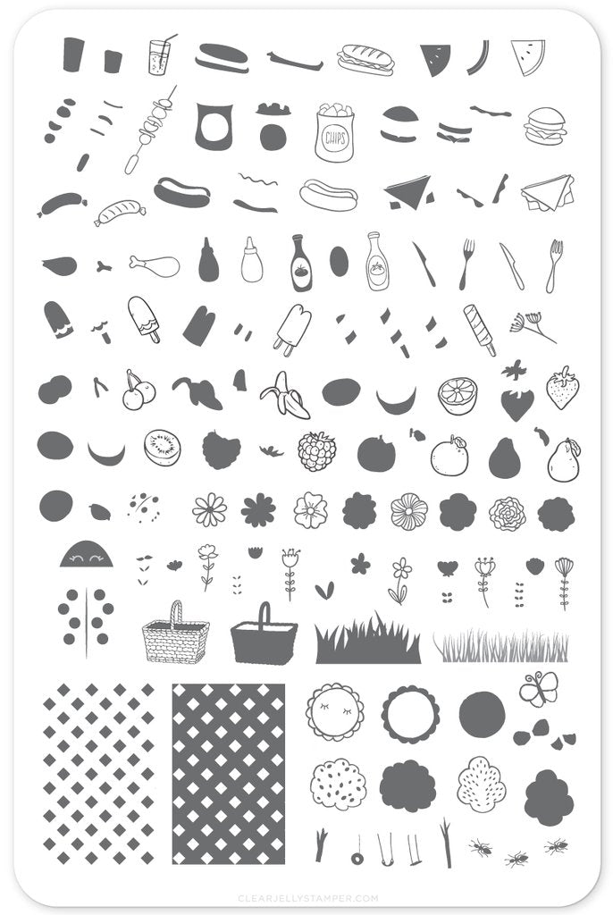 Picnic Anyone? (CjS-59) - Clear Jelly Stamping Plate Secondary image