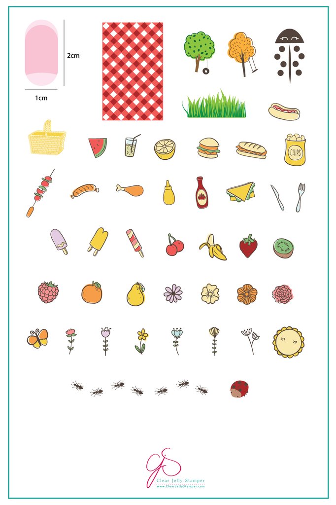 Picnic Anyone? (CjS-59) - Clear Jelly Stamping Plate Main image