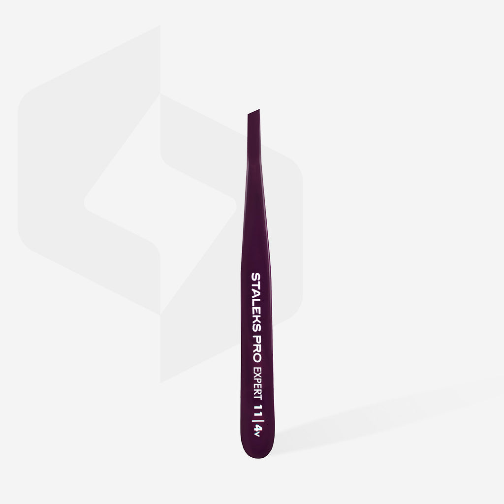 Eyebrow Tweezers - Narrow Slant - Staleks Pro EXPERT 11 Type 4  TE-11/4b