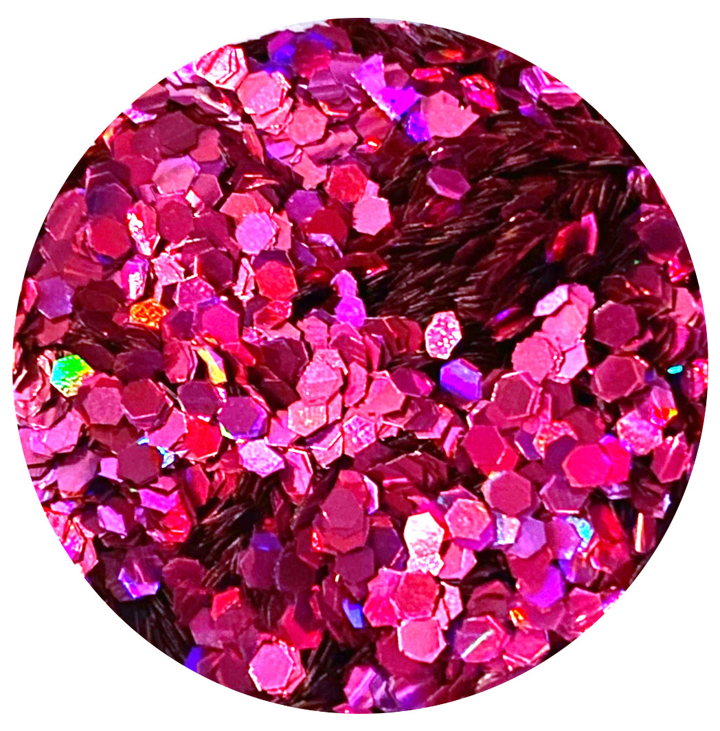 Candy Pink Hex Confetti Glitter Main image