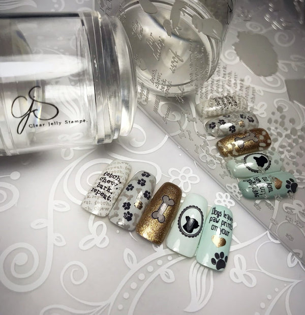 Puppy Love (CjS LC-23 )  - Clear Jelly Stamping Plate